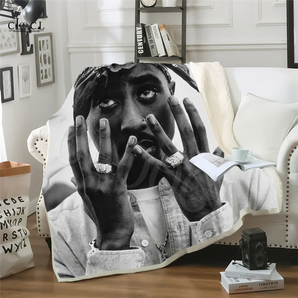 Reperis Tupac 2Pac Pliušinis Šilta Antklodė Suaugusiųjų Vaikų Lovatiesė Mesti Antklodės 3D Spausdinimo Modelis Dekoratyvinis Sofa-Lova, Antklodė, Antklodė