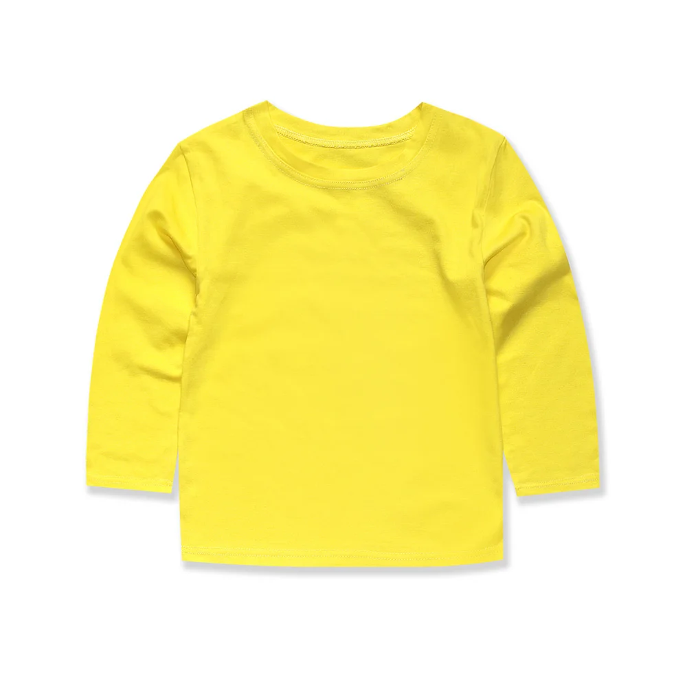TINOLULING Vaikų marškinėliai Berniukams Mergaičių Kietas marškinėliai Vaikams Pure Color Long Sleeve Trišakiai, Skirtas 2-14 Metų Kūdikis Viršūnes 12 Spalvų