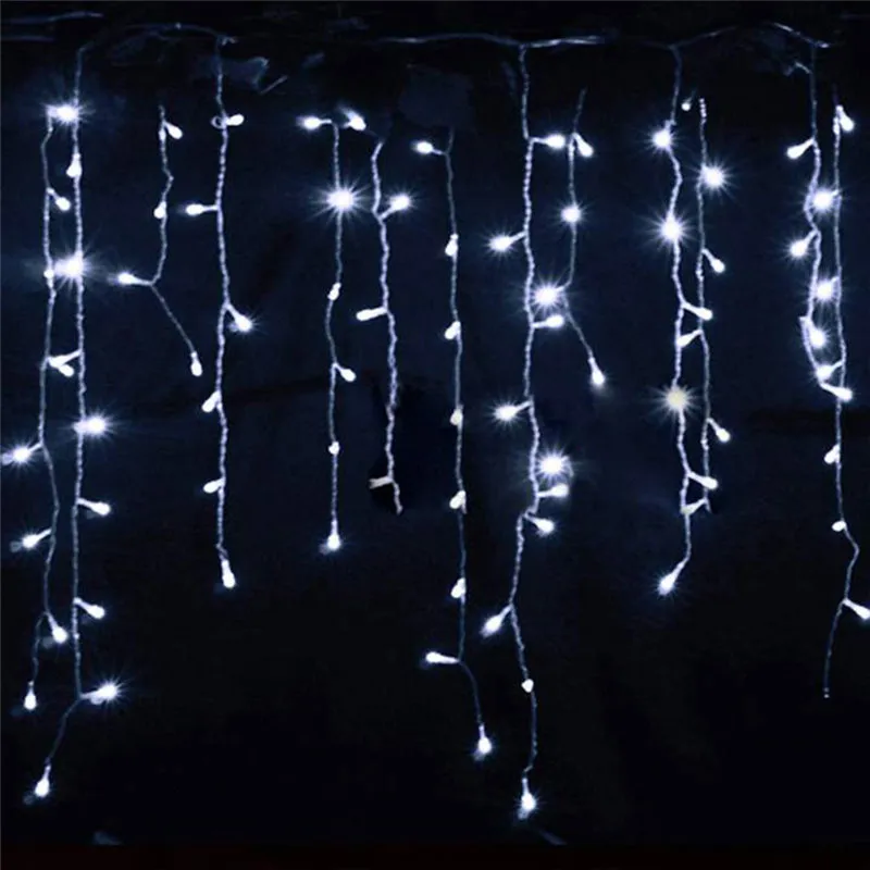 Kalėdų lauko apdailos 3.5 m Ašaros 0.4-0.6 m užuolaidų varveklis string led lemputės 220V/110V Naujųjų metų Sodo Kalėdos Vestuves