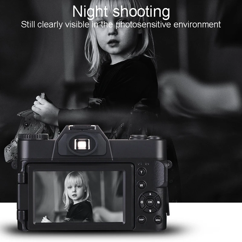 Digitial Kamera 4K HD 30 Mln Pikselių Įrašas Veidrodžio Skaitmeninė Kamera, WIFI, vaizdo Kamera Pradedantiesiems Paaugliams