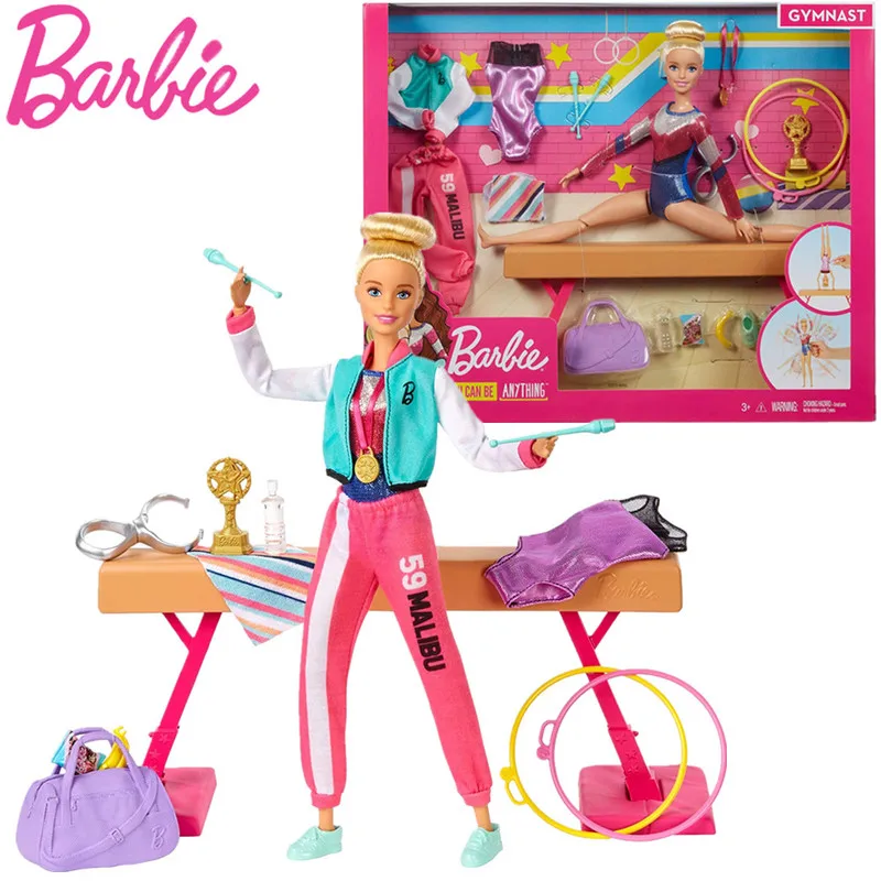 Originalias Barbie Lėlės Veislės Gimnastas Su Lėlės Drabužių Priedai Nustatyti Sportas Mergina Žaisti Namus, Žaislų Mergaitėms Dovanų