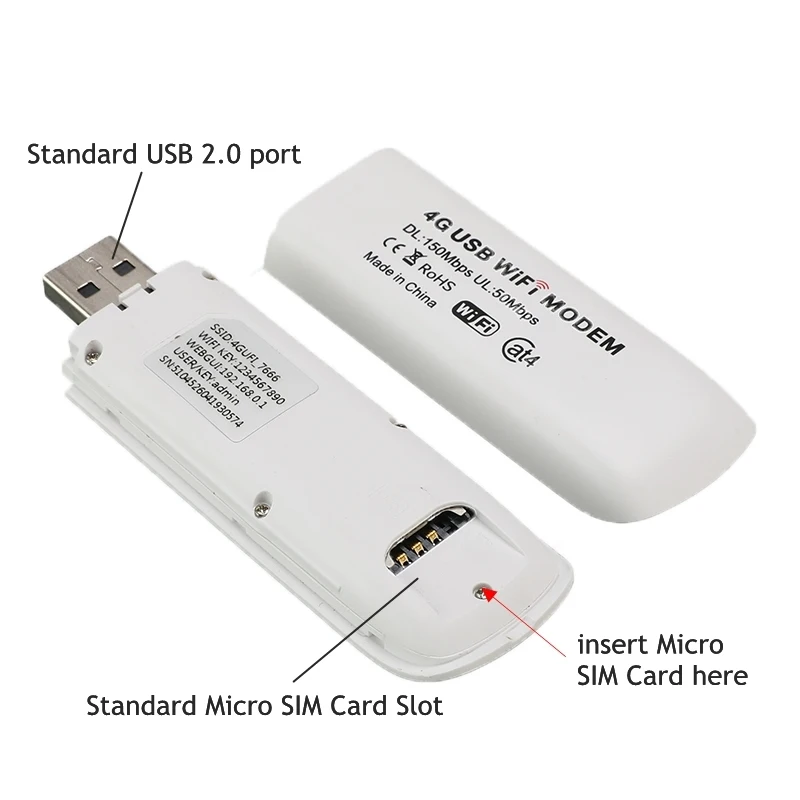 4G/3G LTE USB Modemas, Tinklo Adapteris Su Wi-fi Hotspot SIM Kortele 4G Bevielio ryšio 