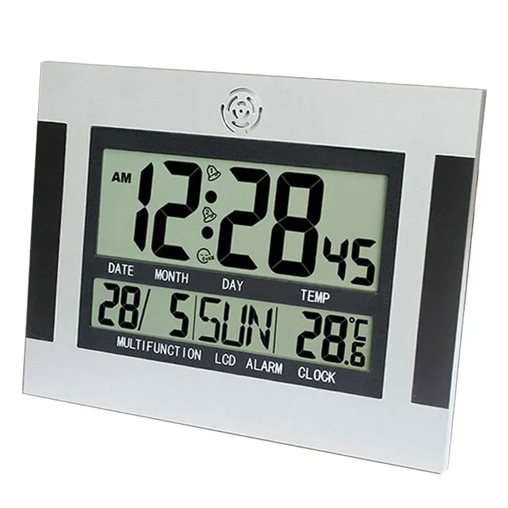 Skaitmeninio formato Laikrodis Atidėti Žadintuvo Laiką, Termometras, Kalendorius LCD Backlite