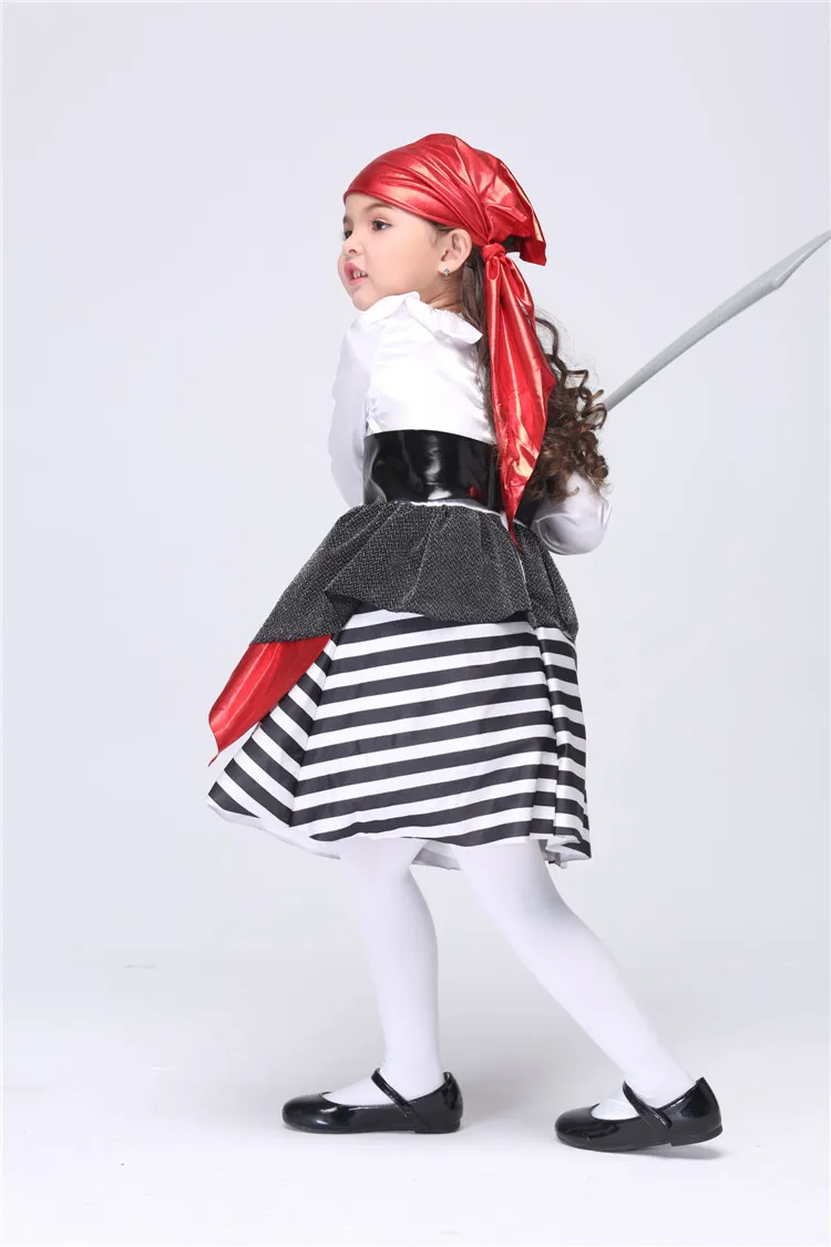Naujas Dizainas Vaikai Piratų Kostiumas Helovyno Cosplay Mergaičių Ūgio Piratų Bamblys Kostiumas Šalis Juokinga Gumos Kostiumas L15294