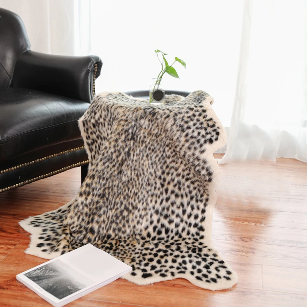 Modeliavimas Mados Leopard Minkštus Dirbtinio Kailio Virtuvės Kilimėlis, Kilimėliai Namo Gyvenamasis Kambarys Didelis, Neslidžia Gyvūnų Spausdinti