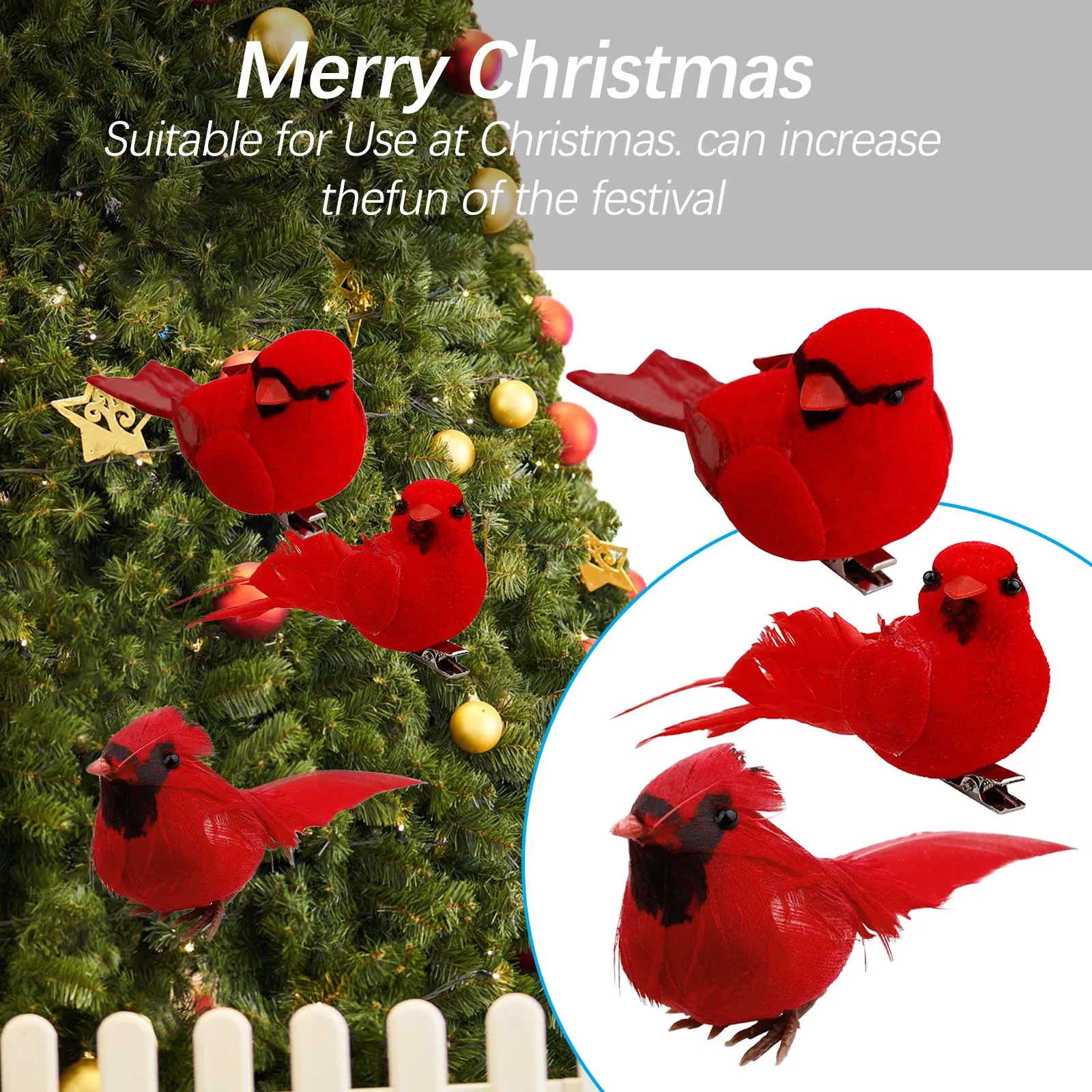 10pc Netikrą Paukščių Dirbtinių Plunksnų Putų Vestuvių Dekoro Kalėdų TreeVenue Orname Linksmų Kalėdų Dekoracija Namuose Kalėdos Dekoras