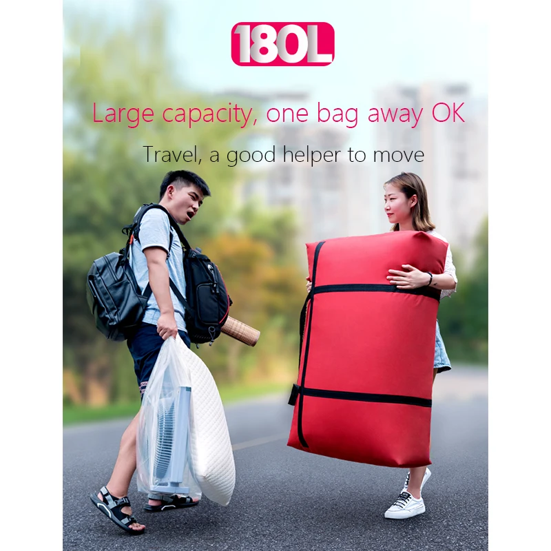Kelionės krepšys drobės nešiojamų moterims vykti į užsienį bagažo krepšys didelis talpa 40L-180L didelis perkelti namas laikymo maišelis, maišai extra large
