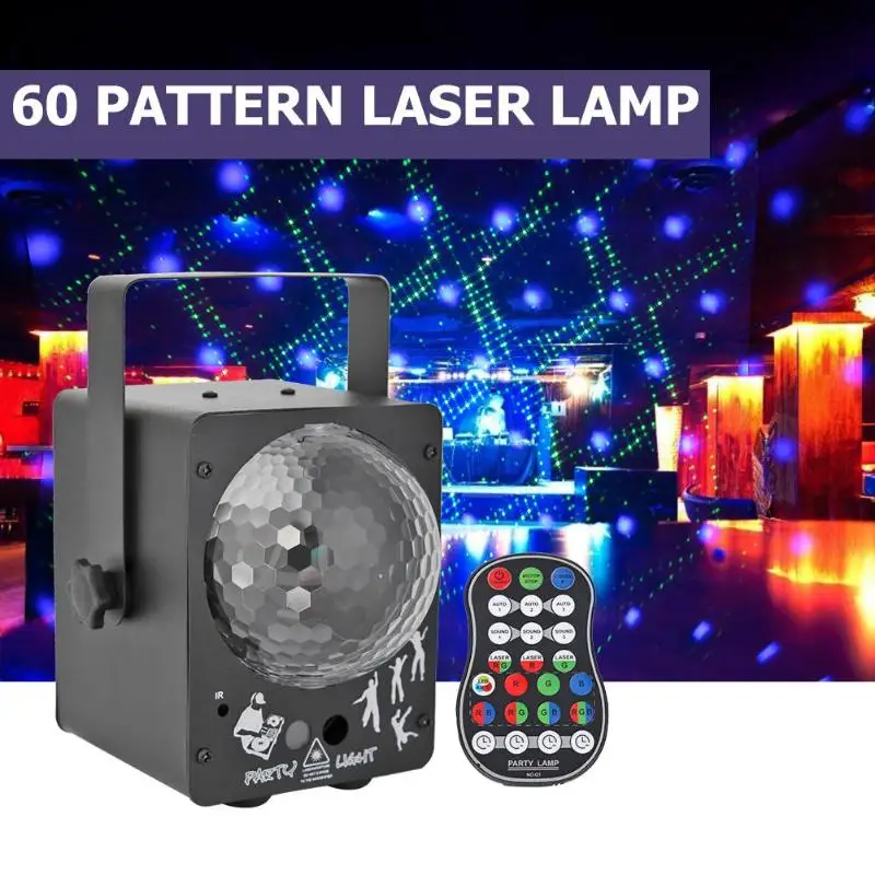 60/90pattern RGB Disco Šviesos diodų (LED) Lazerio Projektorius Scenos Šviesos DJ Garso Kontrolės Namuose, Vestuvės, Kalėdos, Šalies Scenos Apšvietimo Efektas