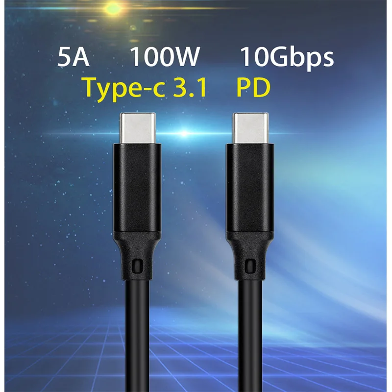 USB3.1 Tipas-c tipo-c Kabelis su E-Mark Gen2 PD 5A100W 10Gbps USB-C USB C Įkrovimo Kabelį, skirtą 