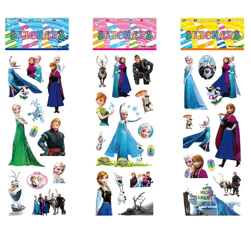 100 vnt Disney Užšaldyti elsa Anna Princesė 3D lipdukai žaislai Patrulla Canina Veiksmų Skaičiai žaislai Užšaldyti gimtadienį, žaislai, lipdukai dovanų