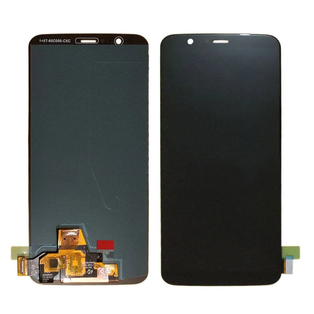 Amoled LCD Oneplus 5T A5010 LCD Ekranas Jutiklinis Ekranas skaitmeninis keitiklis Asamblėjos pakeisti vienas plius 5T 1+5T LCD su karkasu