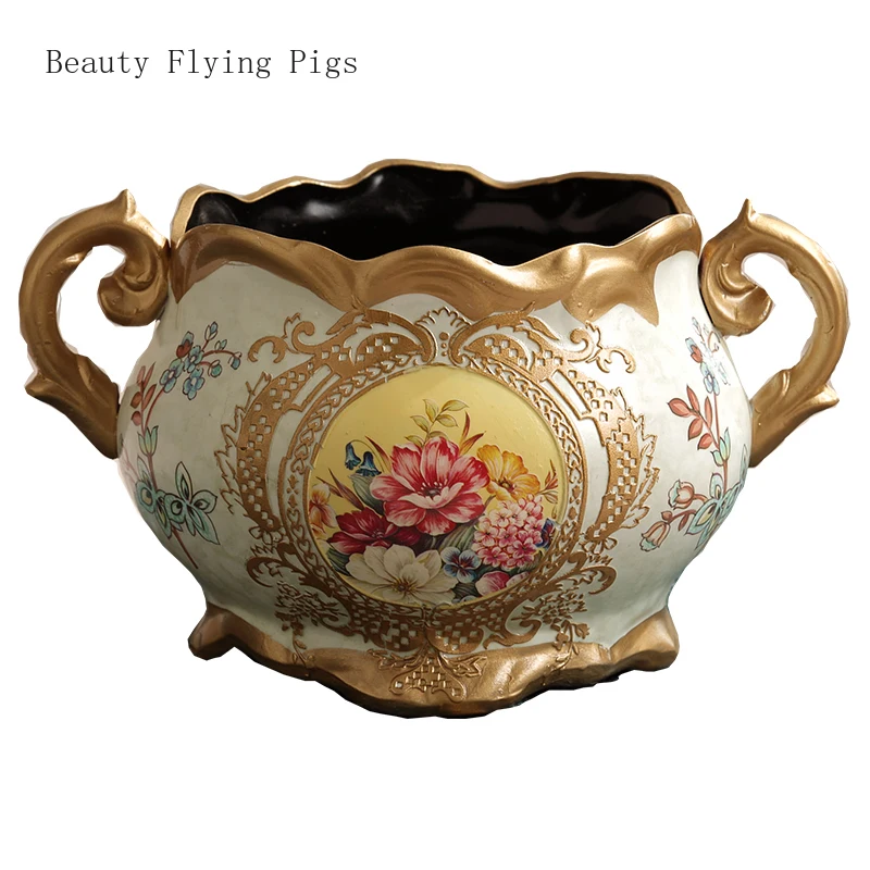 Europos retro keramikos vaza apdailos keramika modernių namų kūrybinės amatų kambarį restoranas, gėlių dekoracijos, dovanos