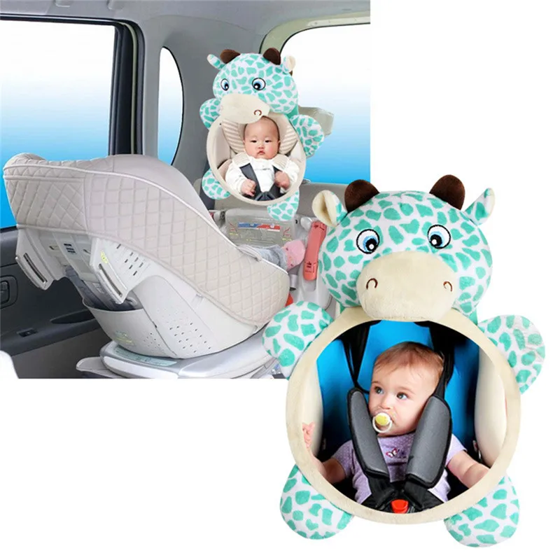 0~12 Mėnesių Kūdikiui, Automobilinė Kėdutė Įdaryti Pliušinis Žaislas Gyvūnų Gerbiami Veidrodis, Galinio Vaizdo Kūdikio Barškutis Kūdikiui Backseat Žaislas Naujagimių Priedai