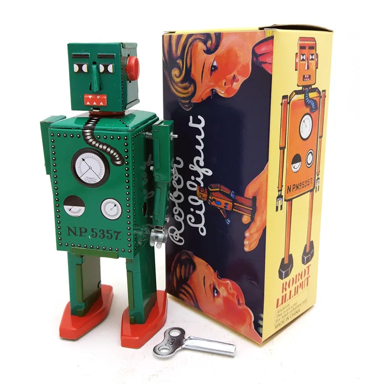 Derliaus Vaikų Žaislai Alavo Robotai Vėjo iki Žaislai, Namų Kolekciją Retro Amatų MS397 Lilliput Tintoy
