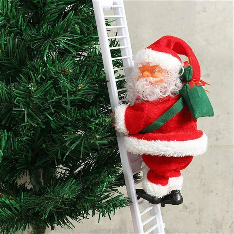 2020 Juokingas Kalėdų Senelio Elektros Lipti Žaislai, Muzikos Laipiojimo Laiptais Lėlės Kalėdų Eglučių Papuošalai Naujųjų Metų Vaikams Dovanos
