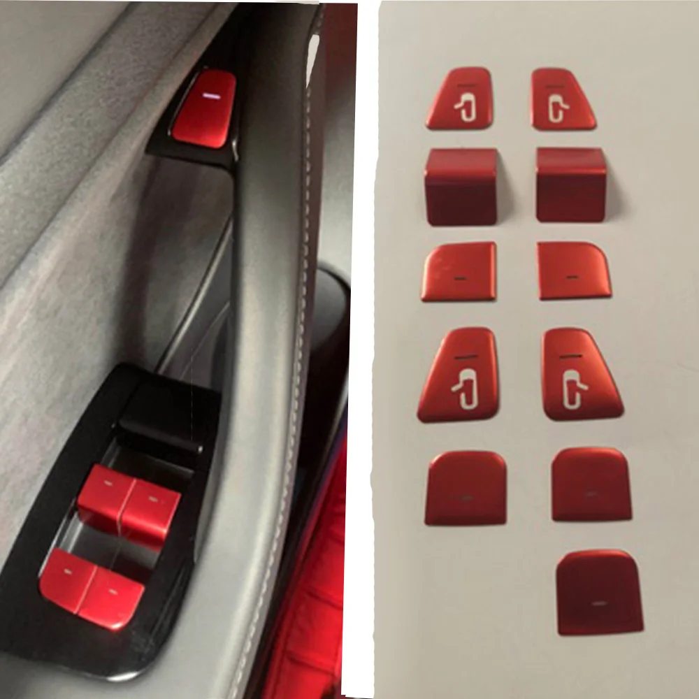 Automobilių Langų Pakėlimo Mygtuką Perjungti Atidarytas Duris Lipdukas Apdaila Už Tesla Model 3 2017-2020 Automobilio Salono Pakeitimas Priedai
