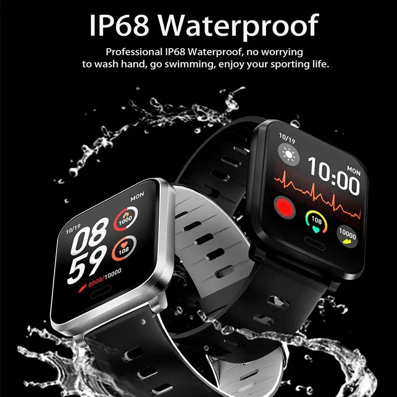 K10 Smart Watch Vyrai Moterys IP68 Vandeniui HR Kraujo Spaudimą Miego Stebėti 1.3