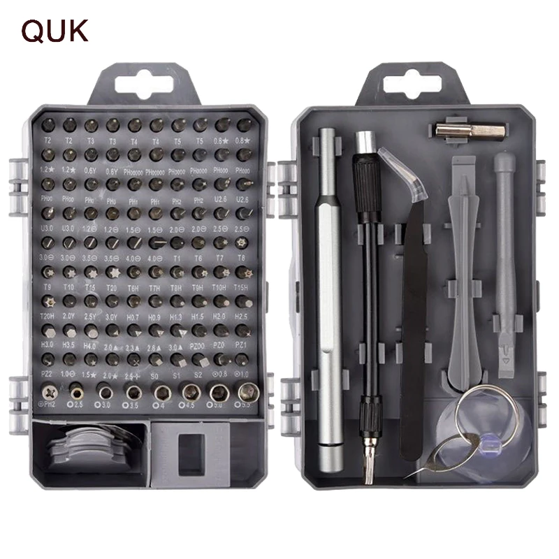 QUK 115 1 Atsuktuvų Rinkinys Multi-Funkcija Tiksliųjų Įrankių Rinkinys Magnetinio tyliausiu Bitų Buitinių mobiliųjų Telefonų PC Remonto Įrankiai
