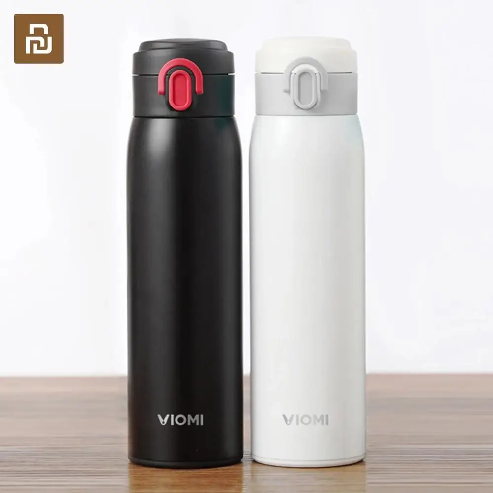 Naujas Originalus Youpin VIOMI Nerūdijančio Plieno Vakuuminis 24 Valandas Kolbą Vandens Smart Buteliui Termosas Vieną Ranką ANT