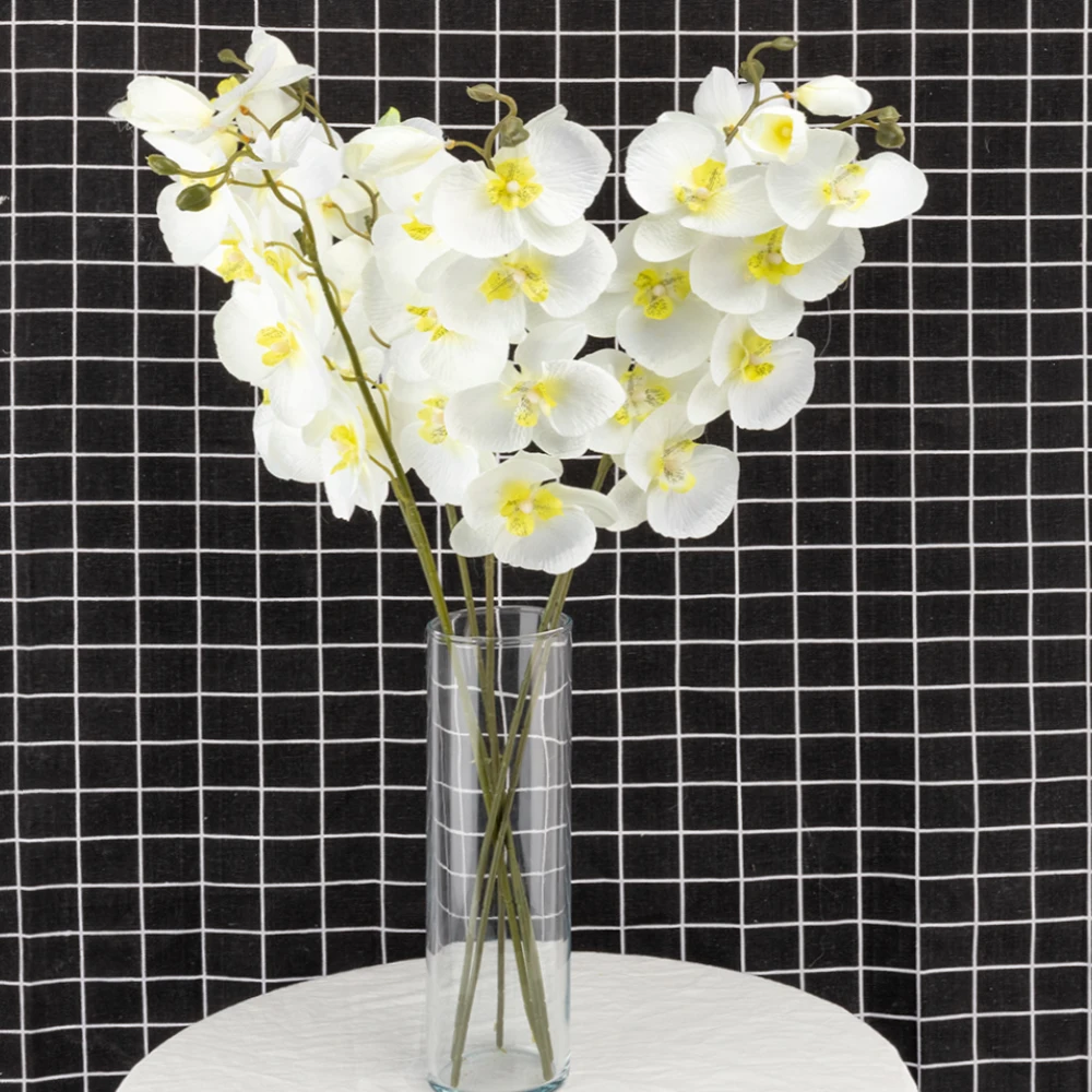 3 VNT Dirbtinės Gėlės Šilko Orchidėja Drugelis Netikrą Kandys, Augalus, Namų Puošybai naudojami kaip papuošalai, Vestuvių Gėlių Filialas, 4cm/1.58 į