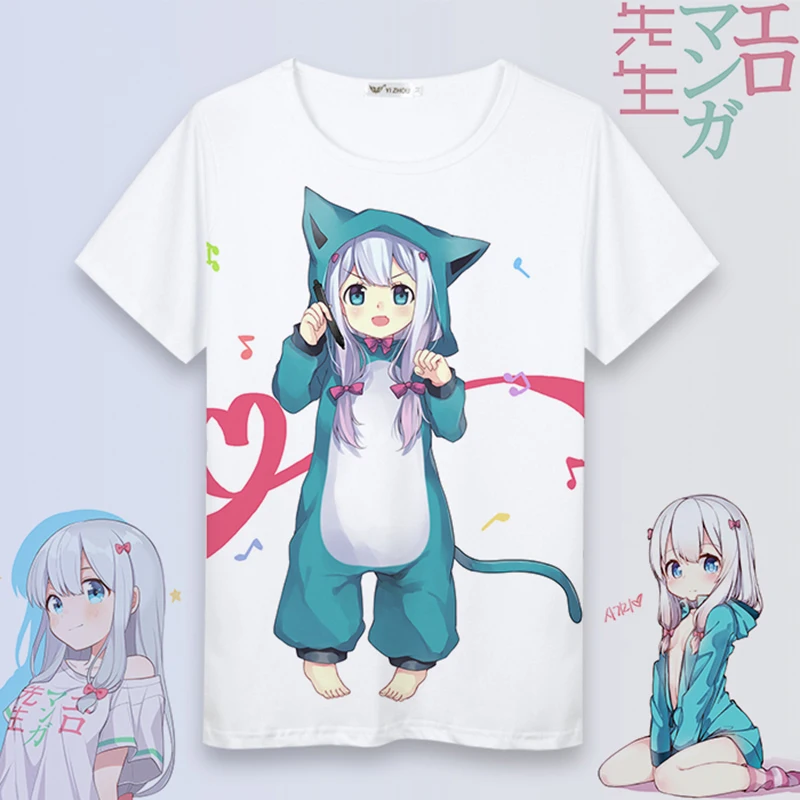 Atsitiktinis Anime Eromanga Sensei Izumi Sagiri Marškinėliai Vyrams, Moterims, T-marškinėliai trumpomis Rankovėmis marškinėlius Mados