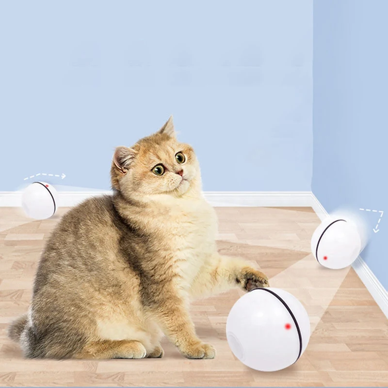 Kūrybos Kačių Žaislai Interaktyvus Automatinė Geležinkelių Katė Kamuolys Šunims USB Smart LED Flash Kačių Žaislai Elektroninės Šunų Žaislai