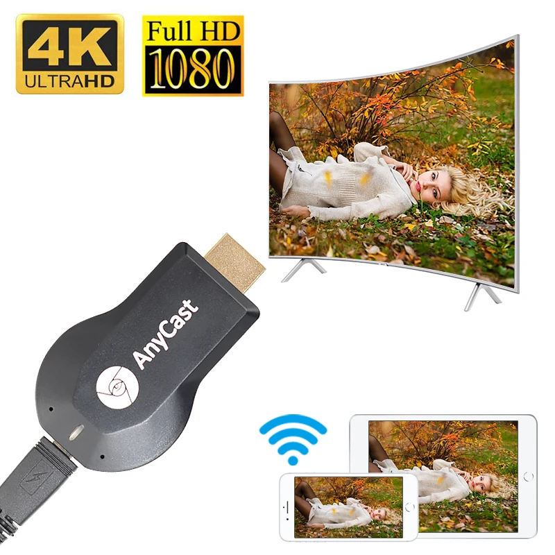 TV Stick 1080P M4 Belaidžio Anycast Dongle TV Imtuvas, Adapteris, HDMI WiFi Dongle Skirtas Airplay, DLNA Miracast HDMI, Skirtų 