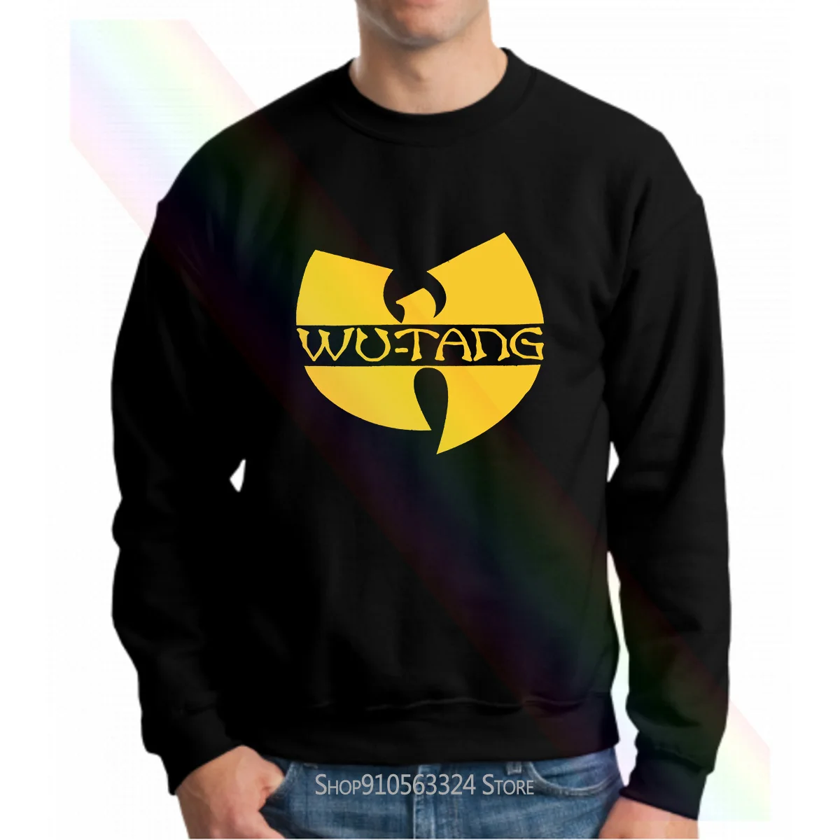 Wu Tang Clan Geltona Nelaimę Classic W Logotipą, Juoda Hoodie Palaidinės Naujų Suaugusių Moterų Vyrų