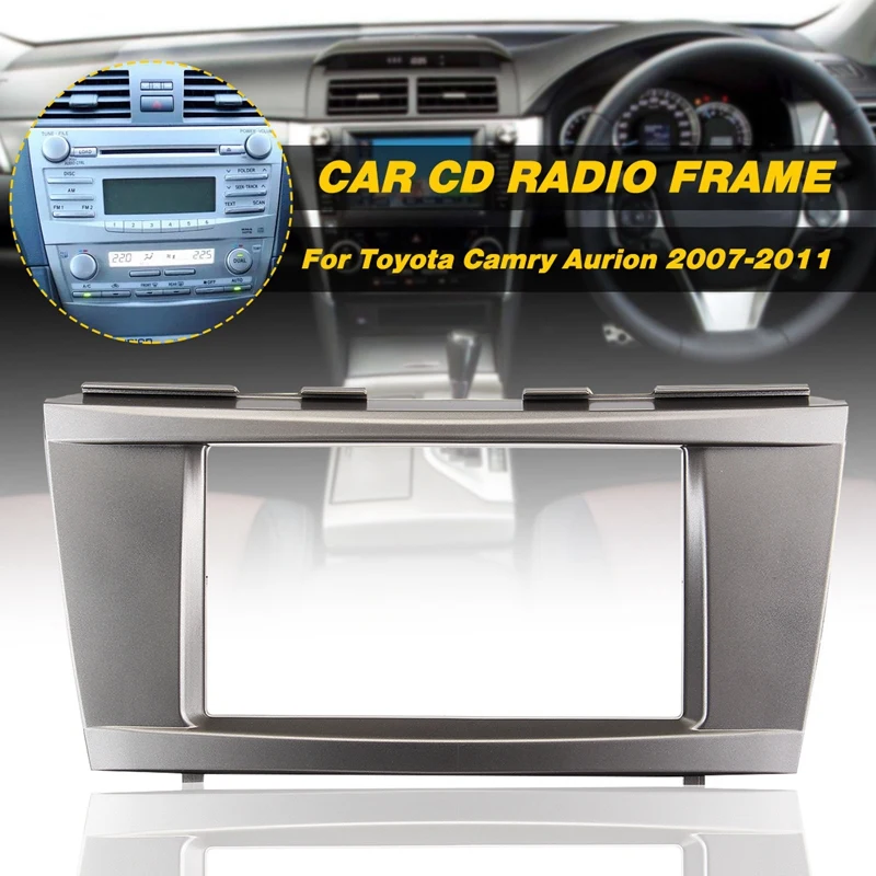 Automobilio Stereo Radijo DVD Skydelis Garso Mount Fasciją Komplektas Toyota Camry Aurion 2007 m. 2008 m. 2009 m. 2010 m. 2011 m. DVD Refitting Rėmo Brūkšnys Rinkinys