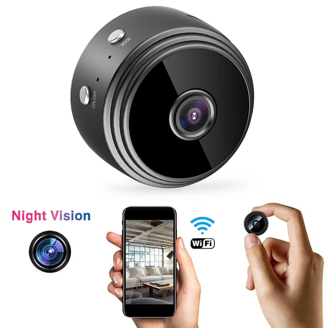 Mini Kamera A9 1080P Wifi Kamera, IP Kamera, Naktinio Matymo Belaidžių Apsaugos Stebėjimo Kameros Nuotolinio Stebėti Telefono V380 Pro