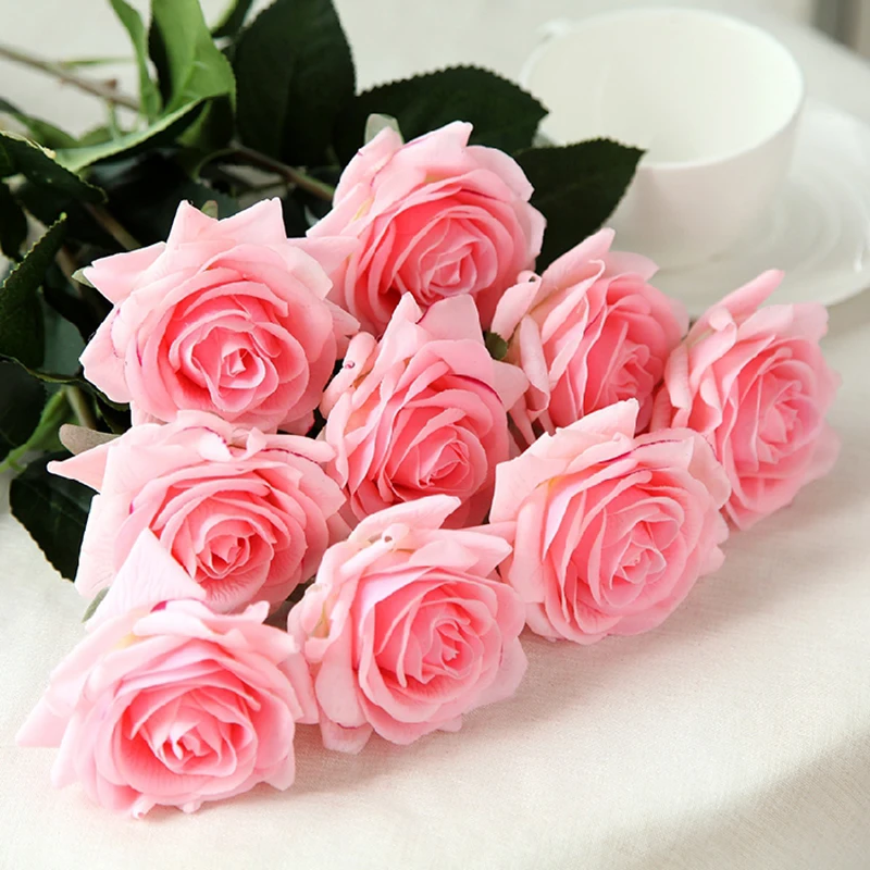 7pcs nekilnojamojo touch drėkinamasis rožių Valentino Dienos dovana kambarį apdaila, vidaus apdaila,