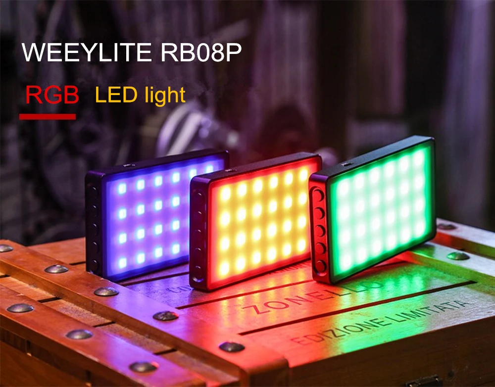 Viltrox Weeylife RB08P RGB LED Vaizdo įrašo Šviesa, 0-360 Full Išvesties Vaizdo, Šviesos, šviesos srautą galima reguliuoti 2500K-8500K Bi-Color Skydelio Lemputė