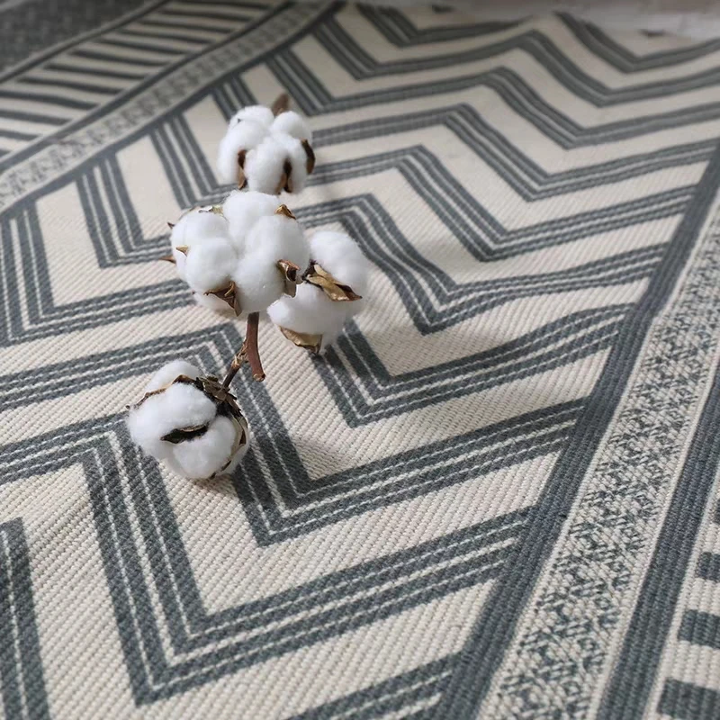 Maroko stiliaus smėlio spalvos balta geometrinis modelis medvilnės kambarį kilimas, Dvasinė apdailos naktiniai kilimų, Šiaurės kavos staliukas kilimėlis