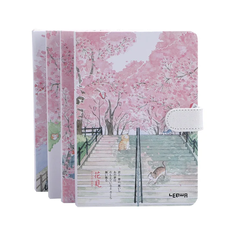 Šviežumo Sketchbook Gražus Sakura Sakura Magnetinių Sagčių Dienoraščio Sąsiuvinis