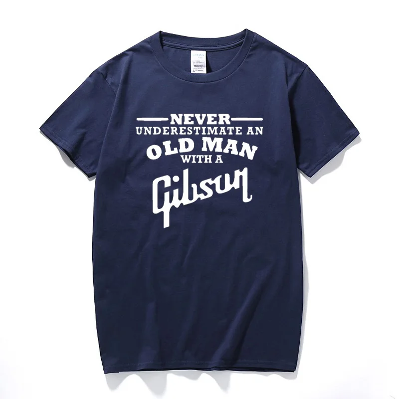 Gibson Gitara nenuvertinkite senuku T Shirt Mens Viršuje Streetwear Mados Medvilnės trumpomis Rankovėmis T-shirt