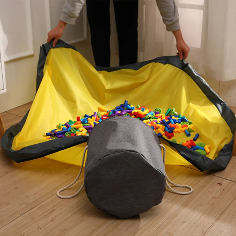 Nešiojamų Vaikams Žaislų Saugojimo Krepšys Raišteliu Žaisti Kilimėlis Lego Žaislai SlideAway sutvarkymo Ir Saugojimo Konteinerio Maišelyje Organizatorius Dėklas