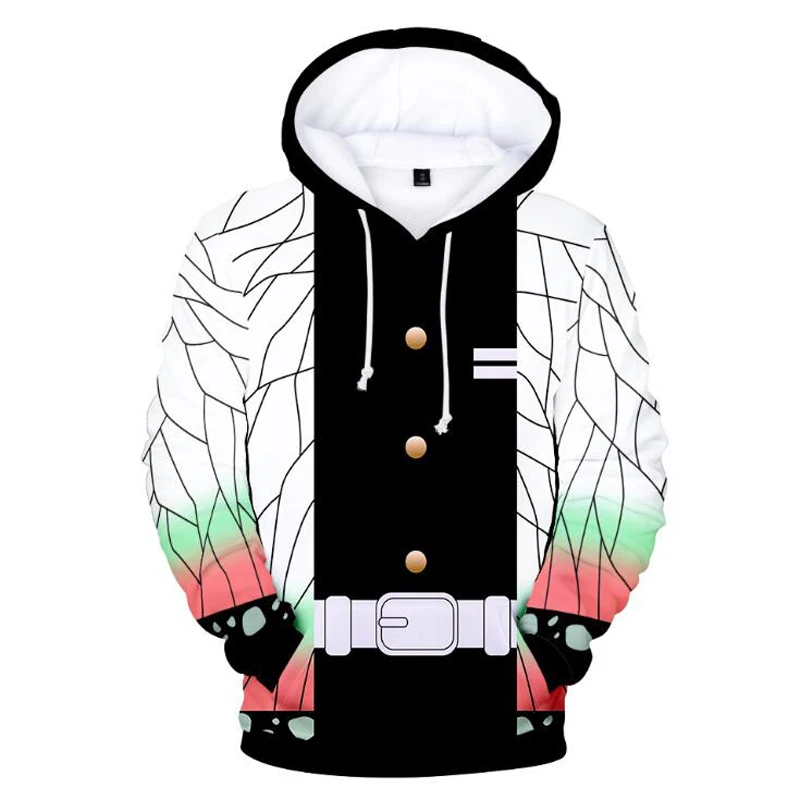 Japonų Anime Demon Slayer Kimetsu Nr. Yaiba 3D Spausdinimo Juokinga Hoodie Hip-Hop Grafinis Palaidinės Poleron Hombre Streetwear Hoody