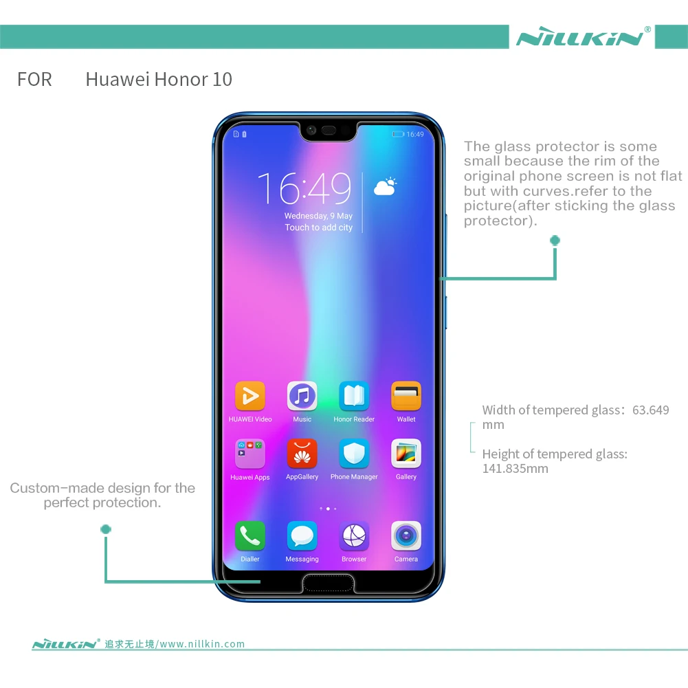 Huawei Honor 10 Grūdintas Stiklas Garbę 10 Lite Stiklas Nillkin H+Pro 0.2 mm 2,5 D Screen Protector, Stiklo Huawei P Smart 2019