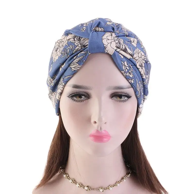 Moterų Panele, Mergina Skarelė Kepurės Kepurės Musulmonišką Hidžabą Underscarf galvos Apdangalai Mados Gėlių Spausdinti Turbaną Vėžio Skrybėlės