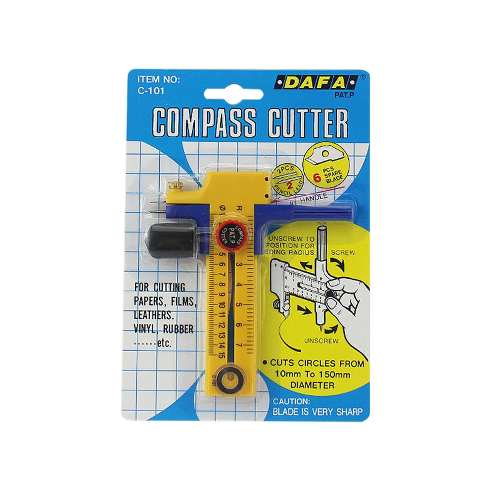 Kompaso Apskritimo Cutter Diskinės Pjovimo Įrankis Reguliuojamas Kompaso Apskritimo Cutter Dia 10mm-150mm Naudingumas peilis Tangentinis Prietaisas