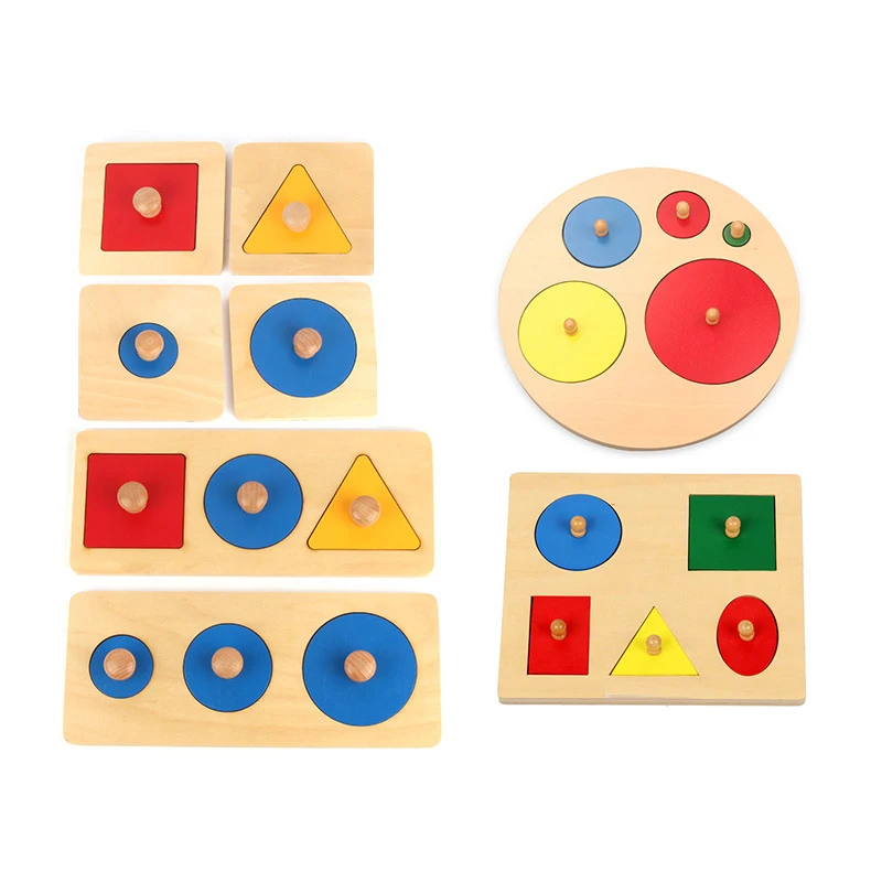 Mediniai Geometrinės Formos Dėlionė, Stalo Žaidimas Vaikams Švietimo Dėlionės Stacker Bamblys Mediniai Žaislai Vaikams Montessori Vaikų Žaislai