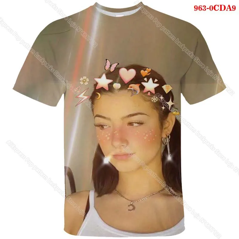 Vasarą Vaikai 3D Spausdinimo Charli Damelio T-shirt Vaikams Laisvalaikio Trumpas Rankovėmis Marškinėliai Berniukams, Mergaitėms Marškinėlius Bamblys O-neck Tee Viršūnės