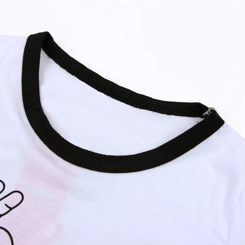 Stilingas Europoje stiliaus Specialaus dizaino vaikų mergaičių 2VNT drabužių rinkiniai mados raidžių white T-shirt + skylę kelnės DS30