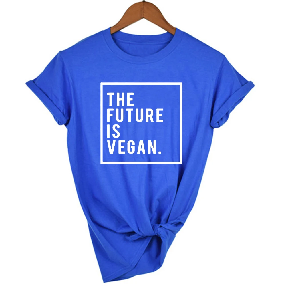 Ateitis Yra Veganai Spausdinti Vasaros Grafinis Tees Moterų Harajuku Estetinės Moterų marškinėliai Atsitiktinis Derliaus Viršūnes Tumblr Drabužius Hipster