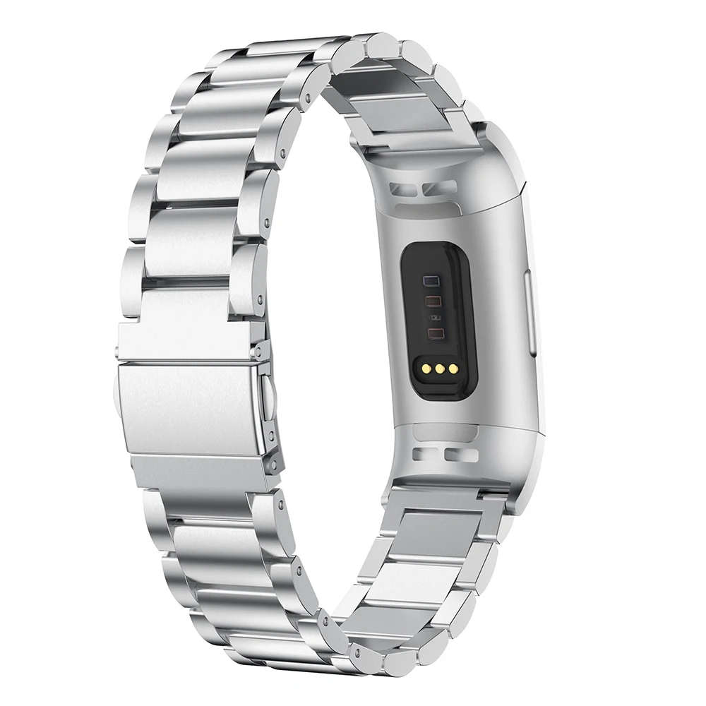 Už Fitbit Mokestis 3 Watchband Nerūdijančio Plieno Dirželiai Smart Apyrankės Apyrankės Prabanga Pakeitimo Žiūrėti Juosta Jungtis