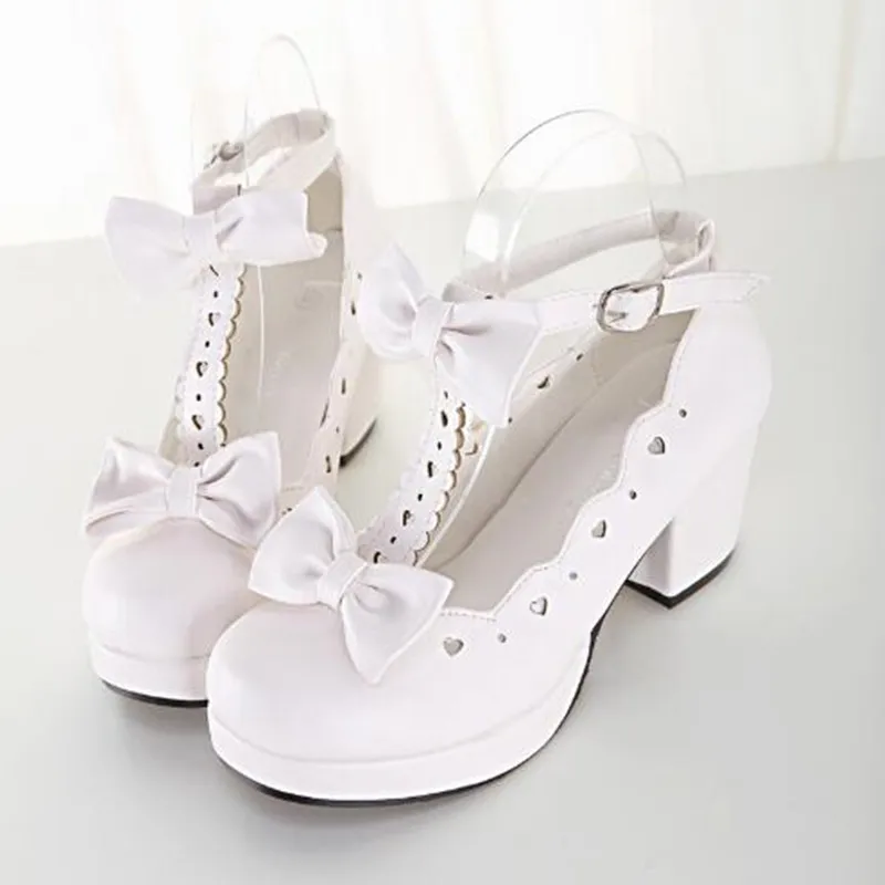 JK vienodas lolita cos loli Lolita batai mielas sunkiųjų dugnu apvalios galvos moterų batai kawaii bowknot meilės princesė cosplay batai