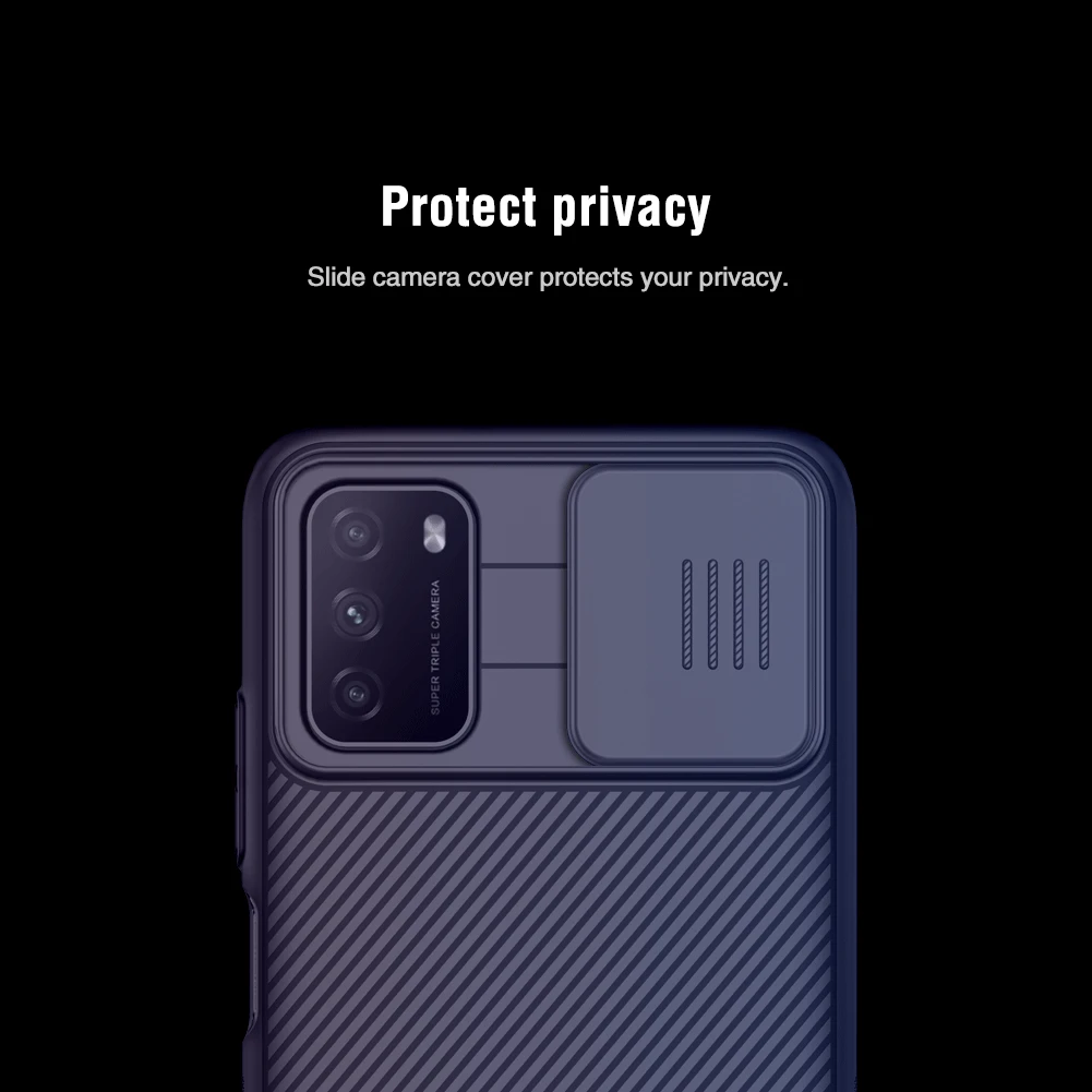 Už Xiaomi Poco M3 Atveju Nillkin Camshield Slide Kamera Atveju VNT Matinio Shield Telefoną Atveju Xiaomi Poco M3 Pasaulio Versija Atvejais