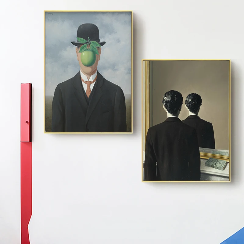 Rene Magritte Menininkas Siurrealizmo Skandinavijos Naftos Tapyba ant Drobės, Plakatų ir grafikos Cuadros Sienos Menas Nuotraukas Kambarį