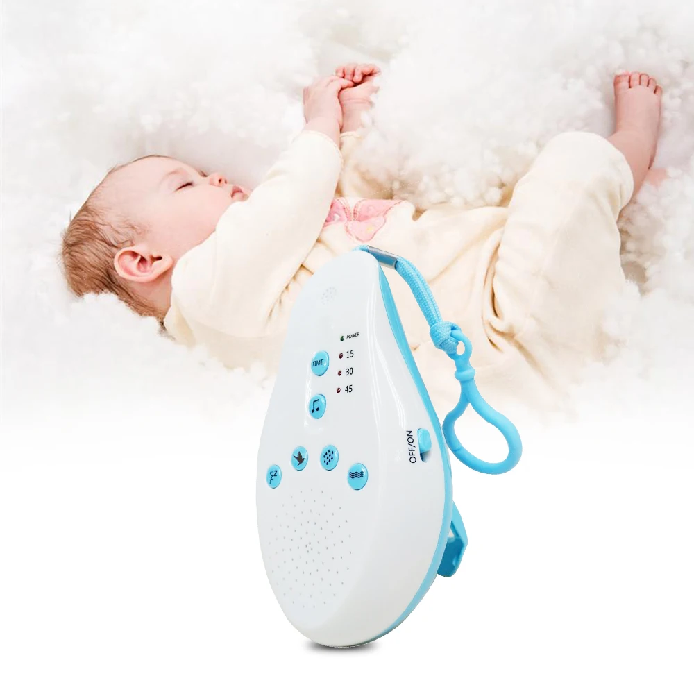 Kūdikių Miego Garso Mašina Čiulptukų Baltas Triukšmas Įrašyti Balso Jutiklis Home Office Kelionės Sveikatos Priežiūros Priemonę, Mėlyna Spalva