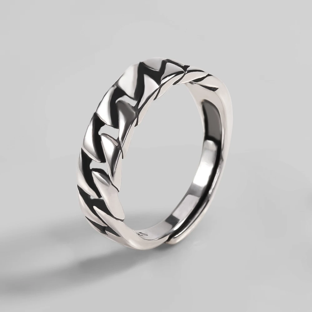 Ckysee Nekilnojamojo 925 Sterlingas Sidabro Žiedai 2020 Naujas Desgin Paprasta Bangos Forma, Moterų, Vyrų Piršto Žiedą, Originalus Fine Jewelry